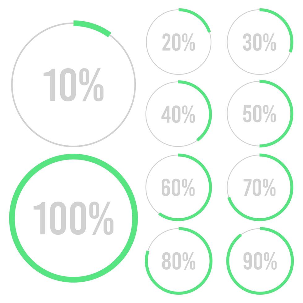 Prozent Diagramm isoliert vektor