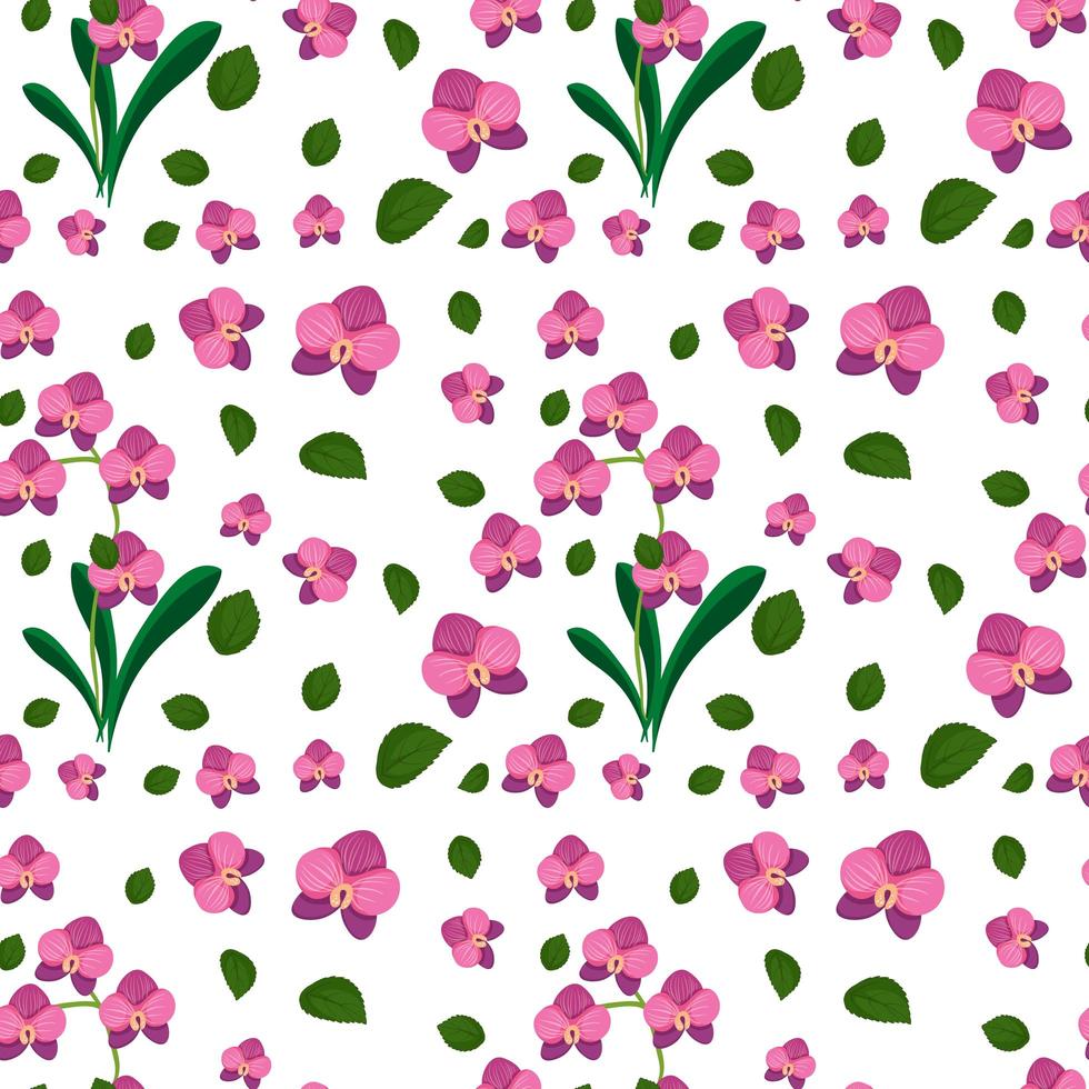 nahtloses Muster mit niedlichen rosa Blumen vektor