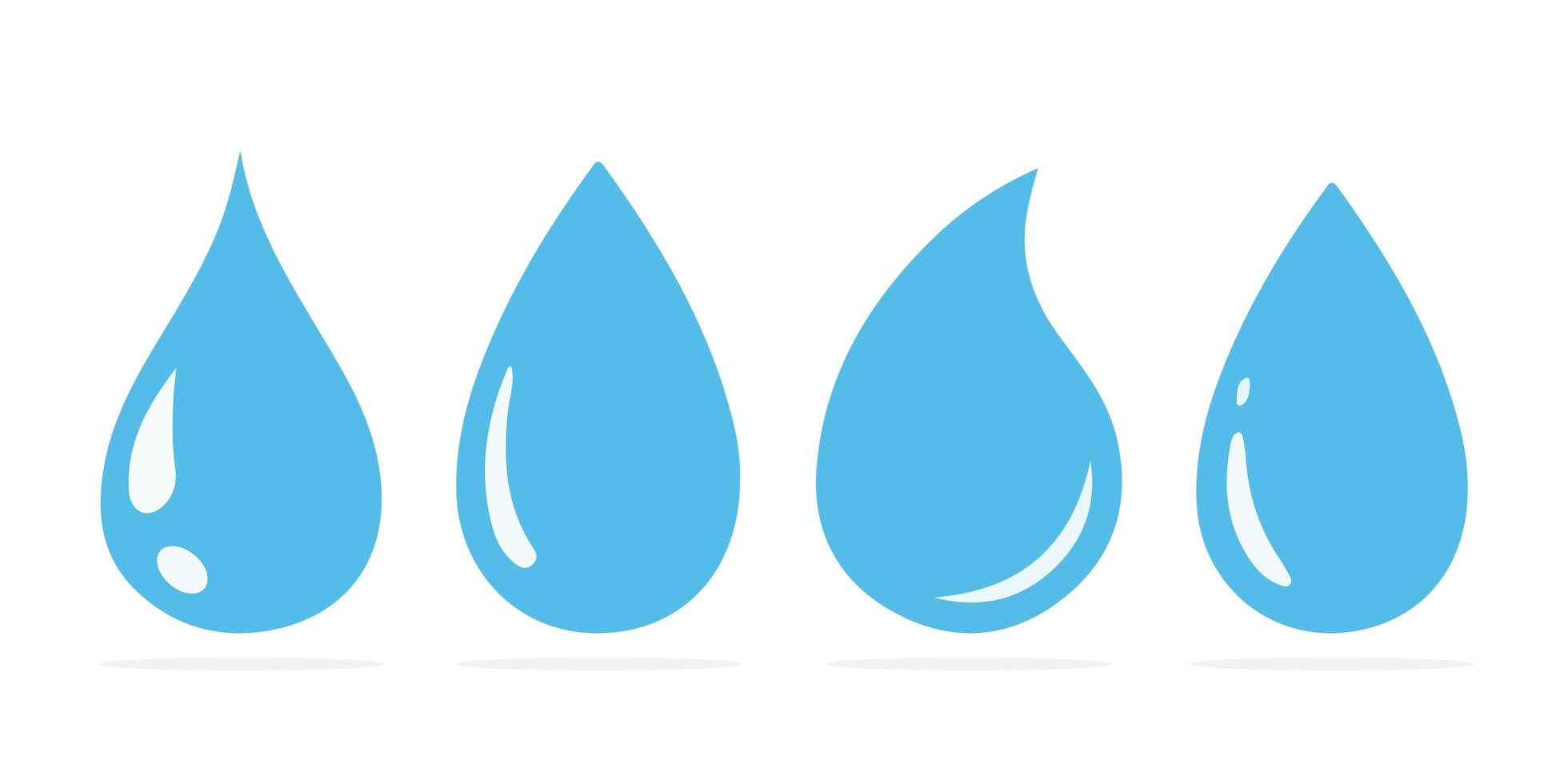 Tropfen von Wassersymbolen vektor