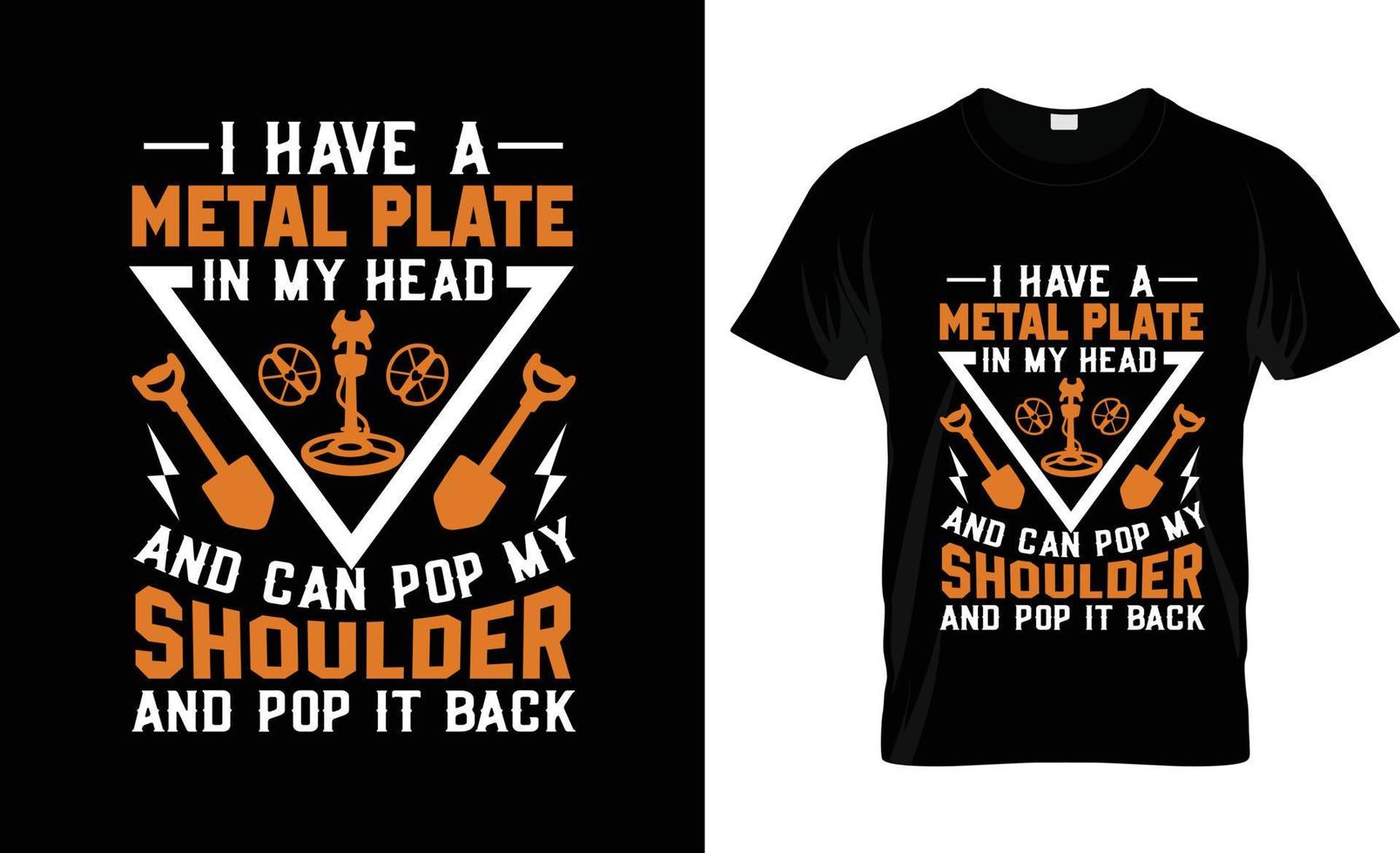 Metalldetektor-T-Shirt-Design, Metalldetektor-T-Shirt-Slogan und Bekleidungsdesign, Metalldetektor-Typografie, Metalldetektor-Vektor, Metalldetektor-Illustration vektor