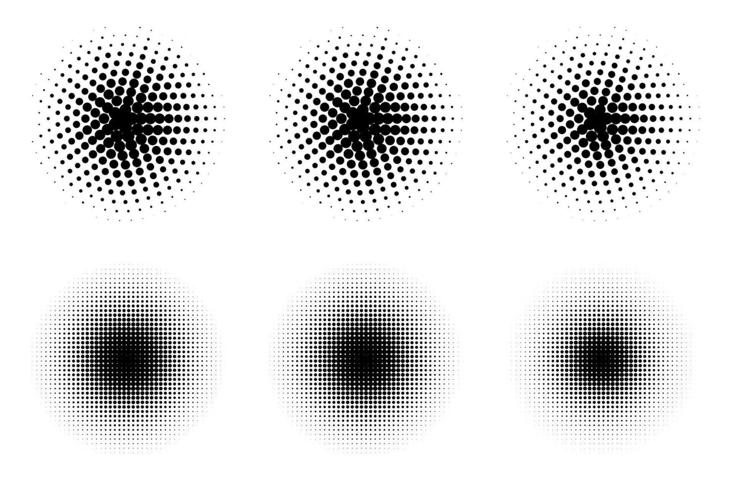 Halbton-Textur-Grunge-Vektor-Set. Hintergrund Rasterpunktmuster. Halbtonmuster mit grafischen Punkten. Folge 10. vektor