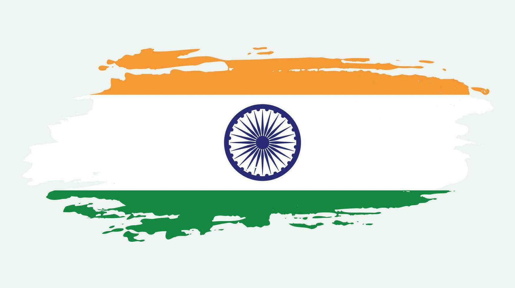 bunte handfarbe indische grungy flag vektor