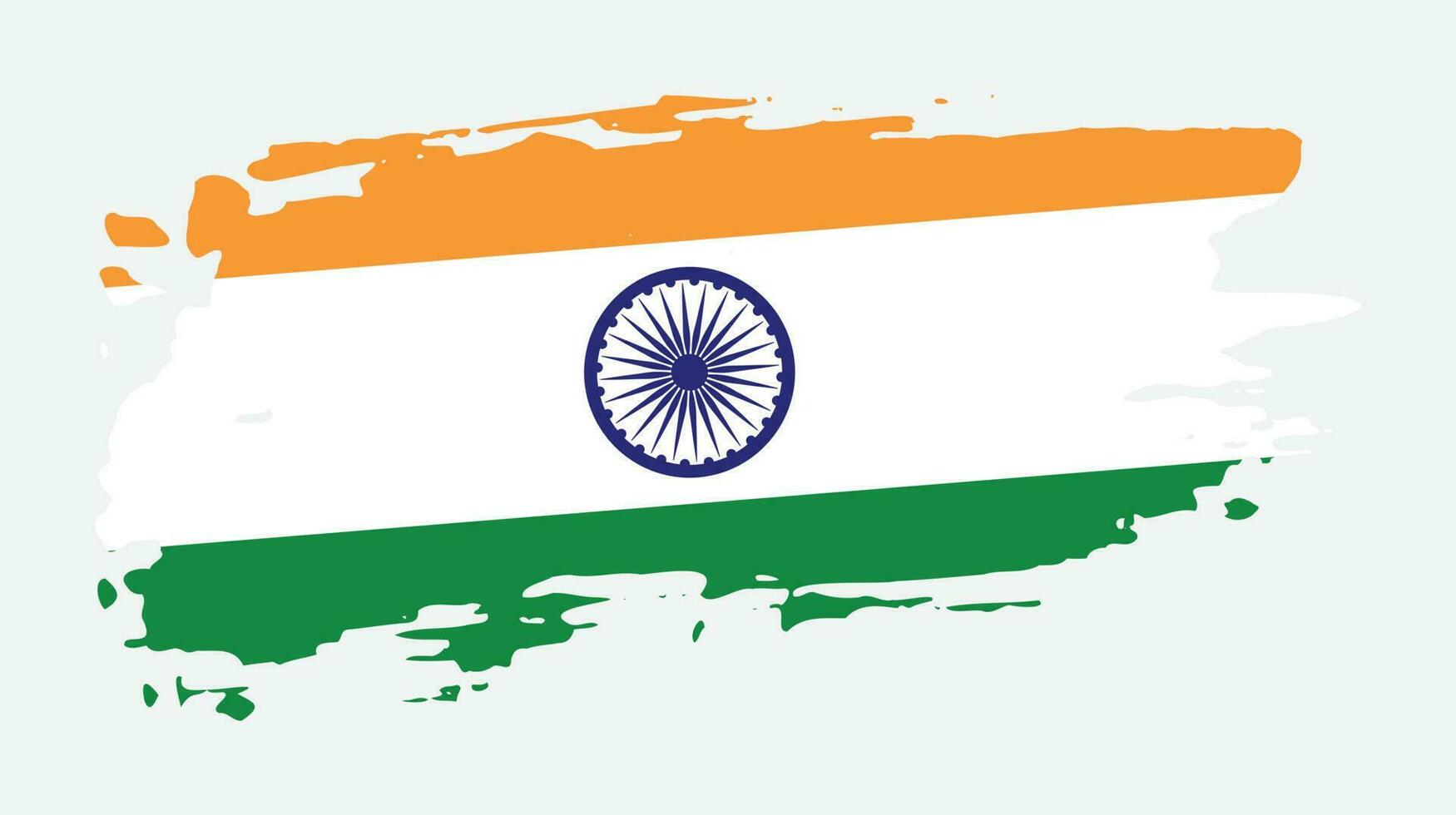 bedrövad indisk grungy stil flagga vektor