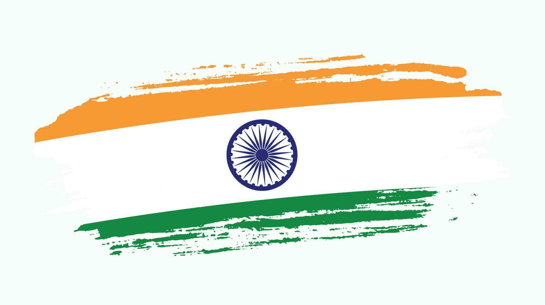 bedrövad Indien grunge flagga vektor
