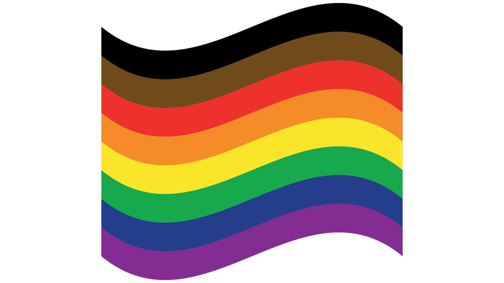 philadelphia-stolzflagge, lgbt-gemeinschaft. flaches Design. Tapete und Hintergrund der städtischen Kultur vektor