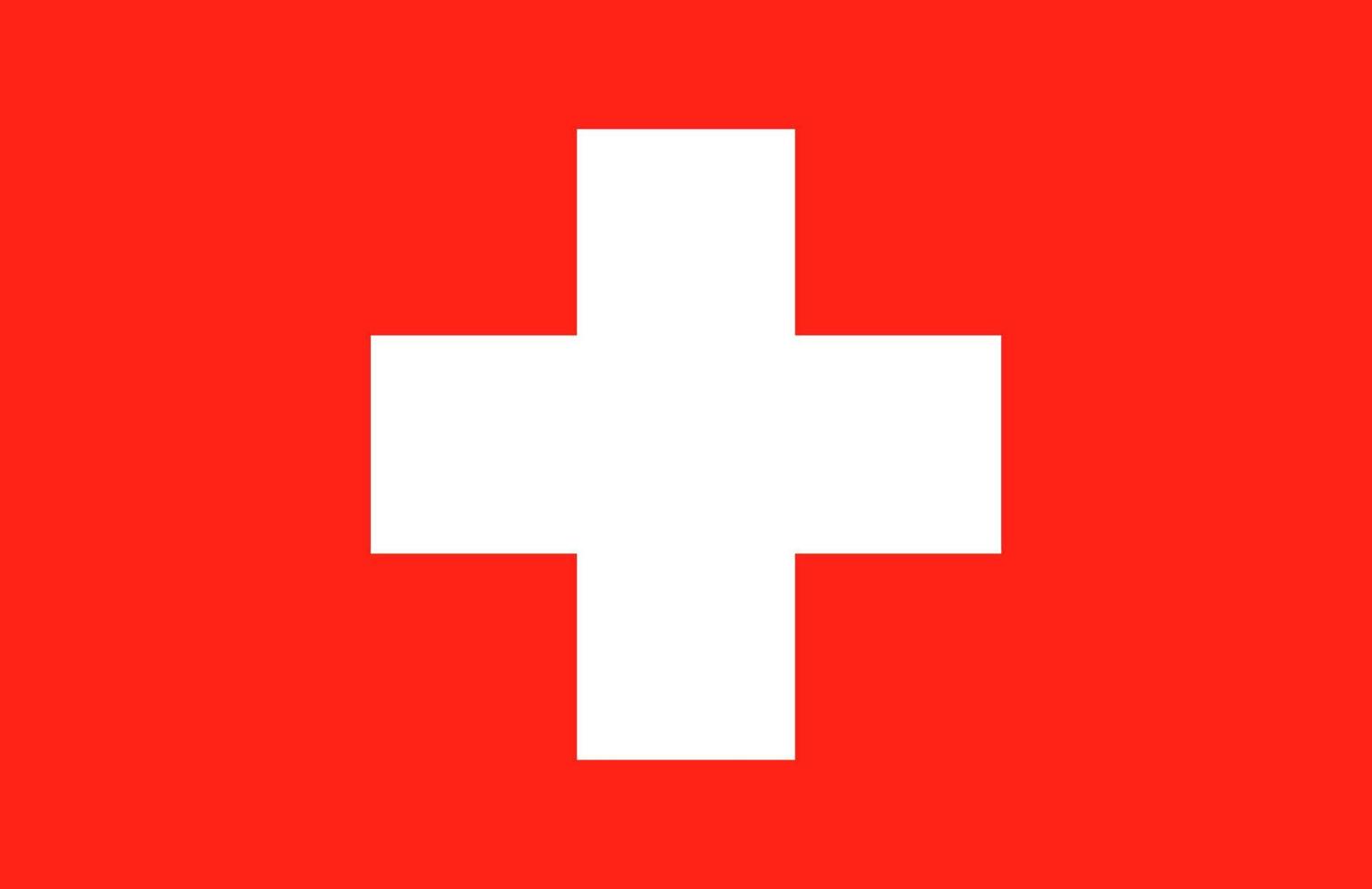 Flagge der Schweiz. symbol des unabhängigkeitstags, souvenir-fußballspiel, knopfsprache, symbol. vektor