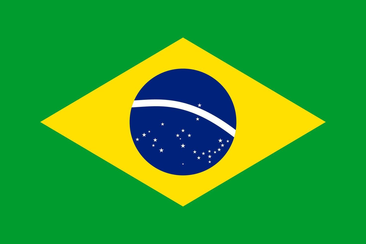 Flagge von Brasilien. symbol des unabhängigkeitstags, souvenir-fußballspiel, knopfsprache, symbol. vektor