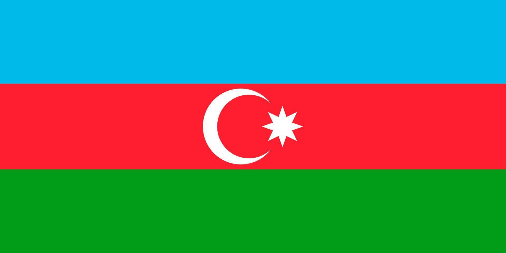 Flagge von Aserbaidschan. Symbol des Unabhängigkeitstages, Souvenir-Sportspiel, Tastensprache, Symbol. vektor
