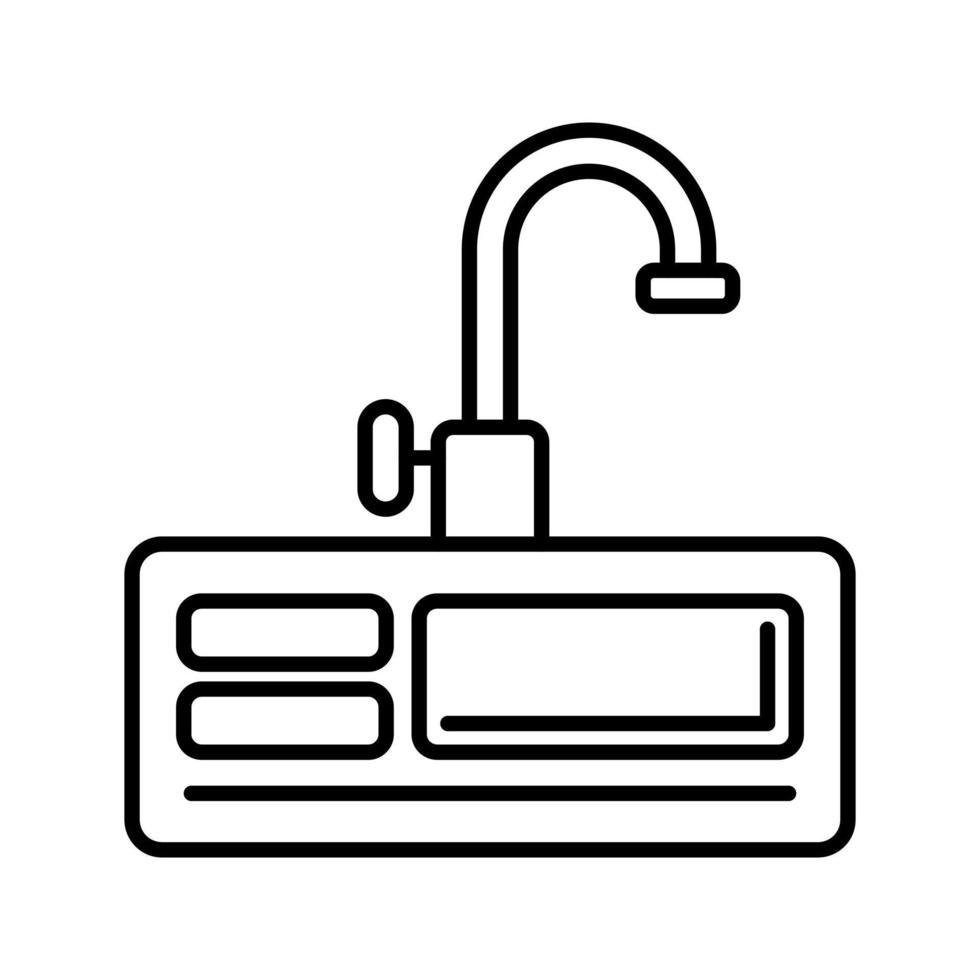 Küchenspüle-Vektor-Symbol vektor