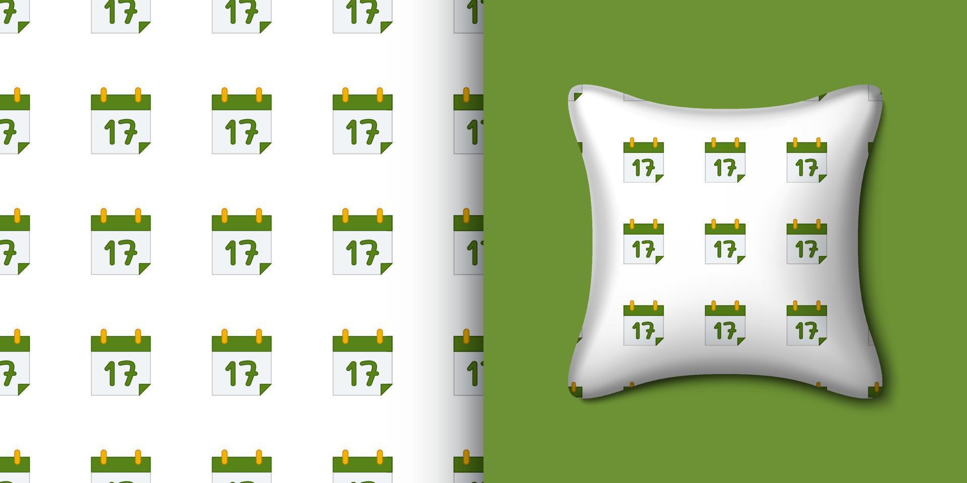 Kalender Musterdesign mit Kissen. Vektor-Illustration vektor