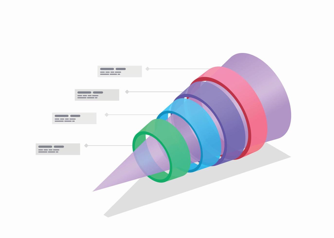 tratt infographics diagram mall vektor