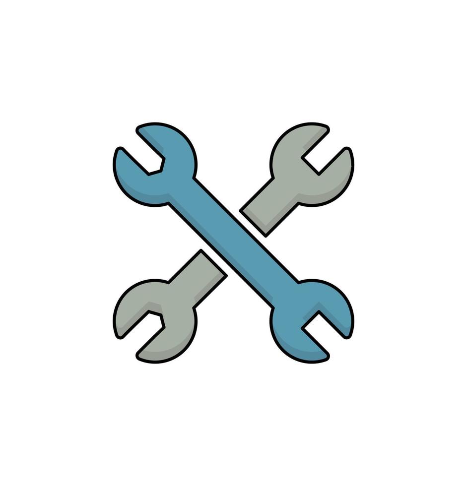 Schraubenschlüssel-Symbol-Vektor-Illustration vektor