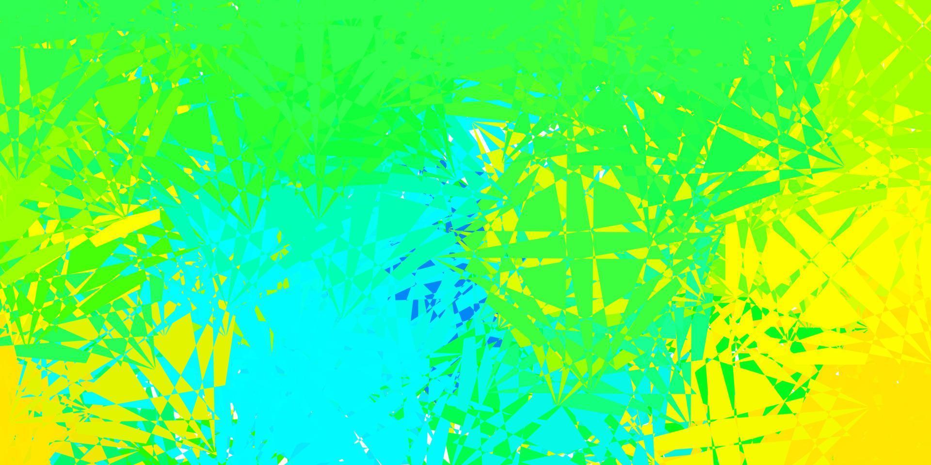ljusblå, gul vektorbakgrund med polygonala former. vektor