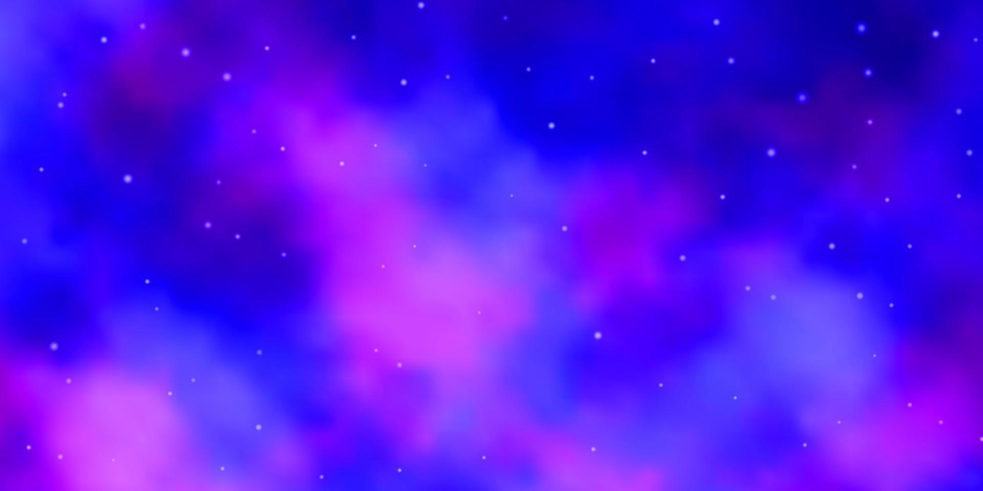 hellviolettes Vektorlayout mit hellen Sternen. vektor