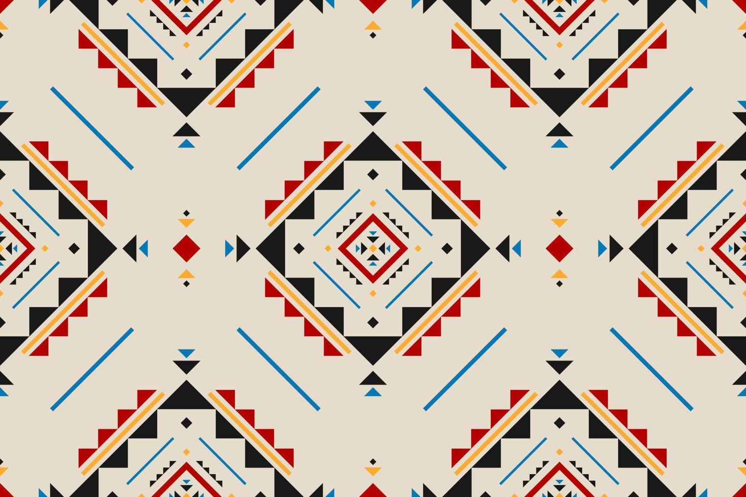 geometrisk etnisk sömlös mönster traditionell. aztec etnisk prydnad skriva ut. stam- mönster stil. vektor