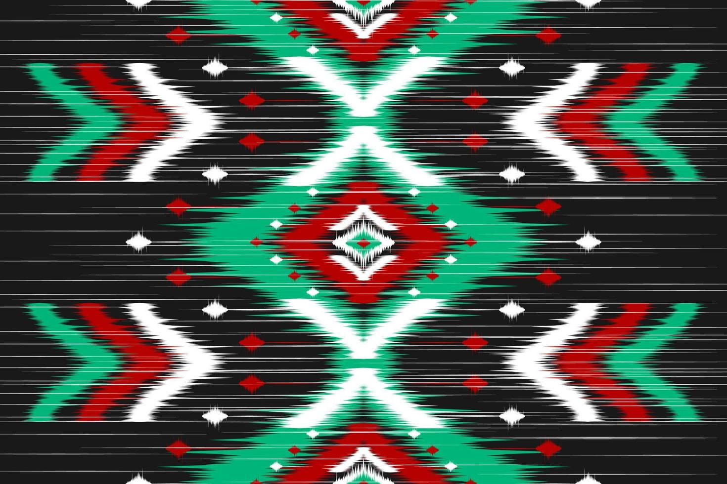 Stoff-Ikat-Musterkunst. geometrisches ethnisches nahtloses muster traditionell. amerikanischer, mexikanischer Stil. vektor