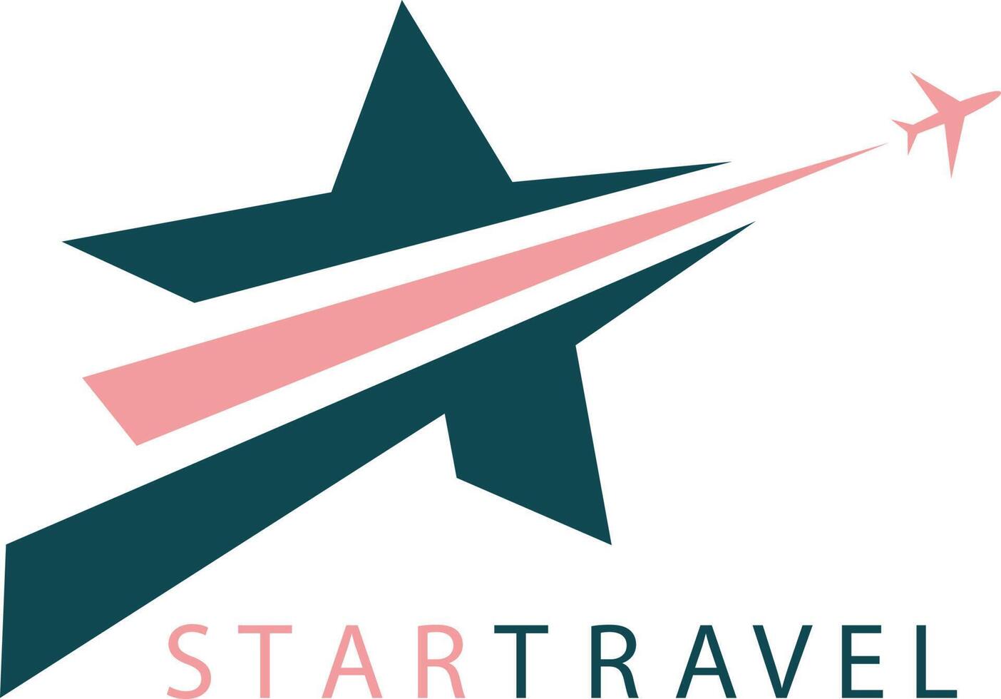 Sterne-Reise-Logo-Vektor-Design. Design der Starplane-Reiselogo-Vorlage. vektor