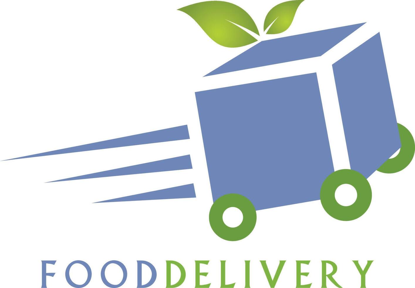Logo-Design für die Lieferung von Lebensmitteln. Zeichen für schnellen Lieferservice. vektor