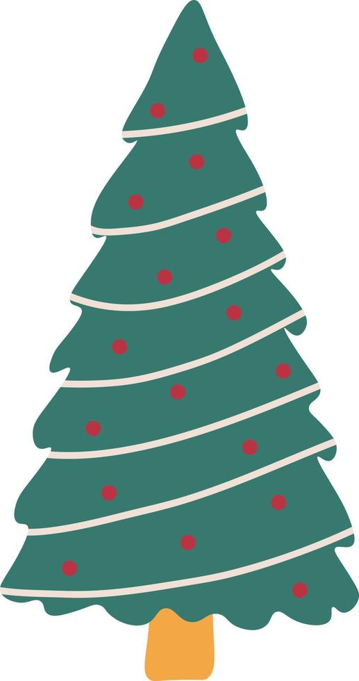 weihnachtsbaum im stil des minimalismus in einem weißen transparenten hintergrund vektor