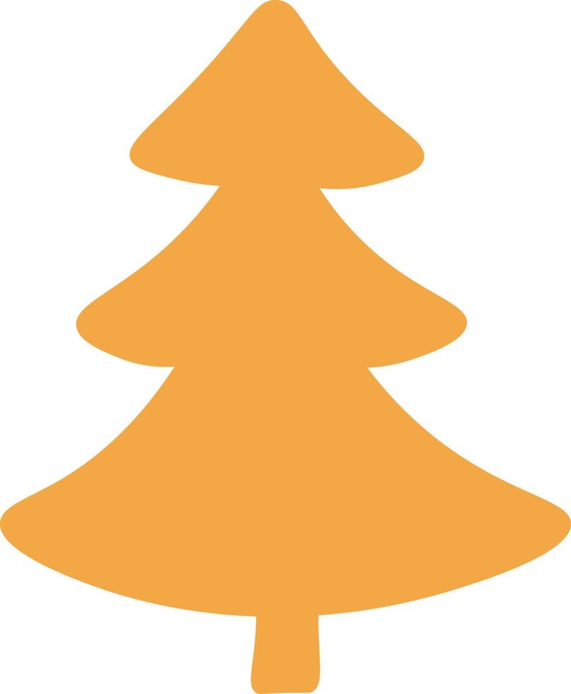 weihnachtsbaum im stil des minimalismus in einem weißen transparenten hintergrund vektor