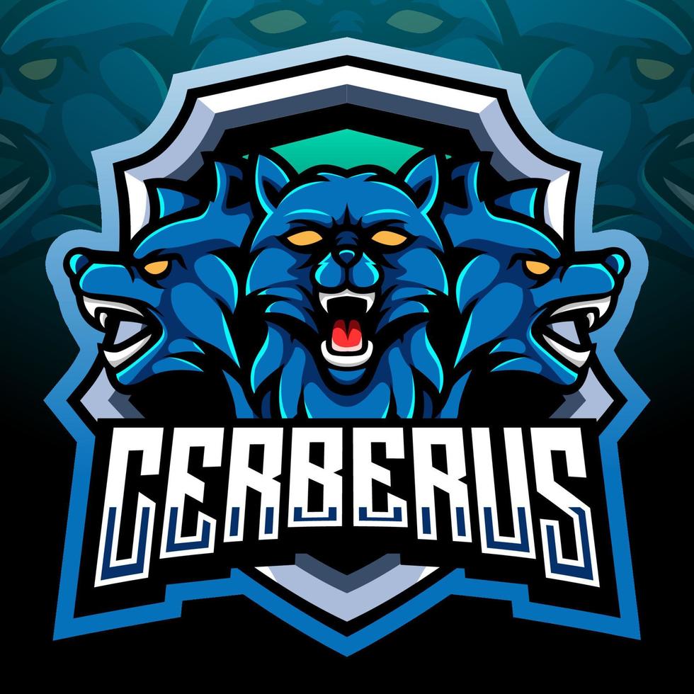 cerberus maskot . e sporter logotyp design vektor