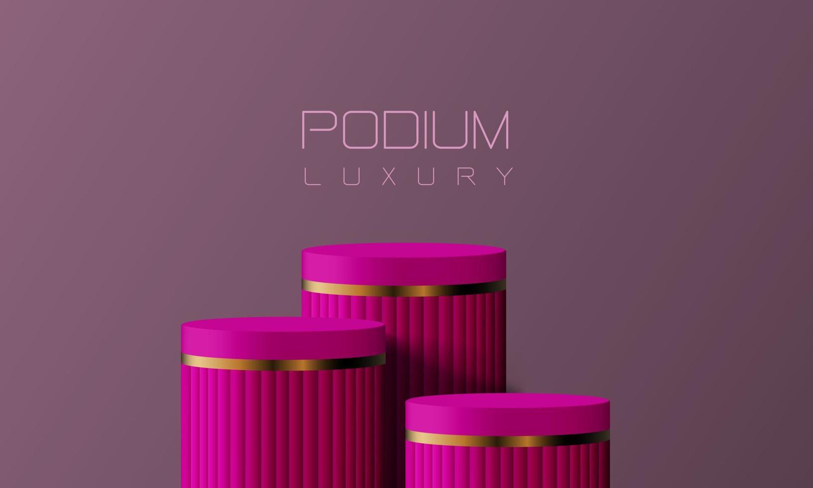 abstrakt rosa guld podium tömma rum 3d form design för produkt visa presentation studio begrepp minimal vägg scen vektor