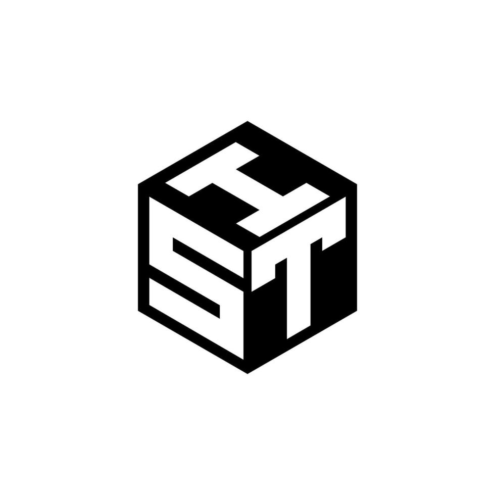 sti-Brief-Logo-Design mit weißem Hintergrund in Illustrator. Vektorlogo, Kalligrafie-Designs für Logo, Poster, Einladung usw. vektor