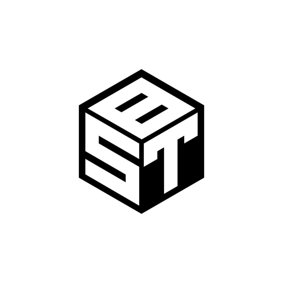 STB-Brief-Logo-Design mit weißem Hintergrund in Illustrator. Vektorlogo, Kalligrafie-Designs für Logo, Poster, Einladung usw. vektor