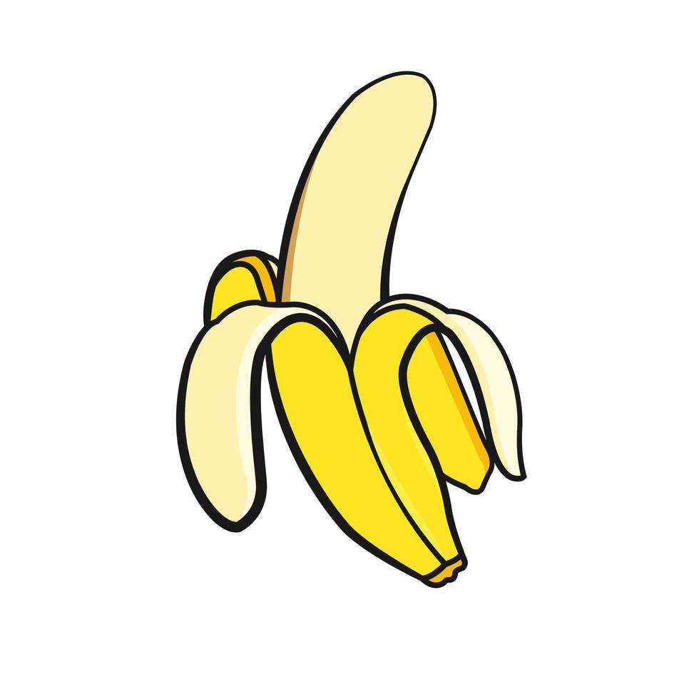lustige und süße frische banane vektor