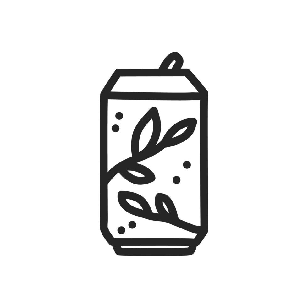 Soda Caned Outline Icon, Vektor. vektor