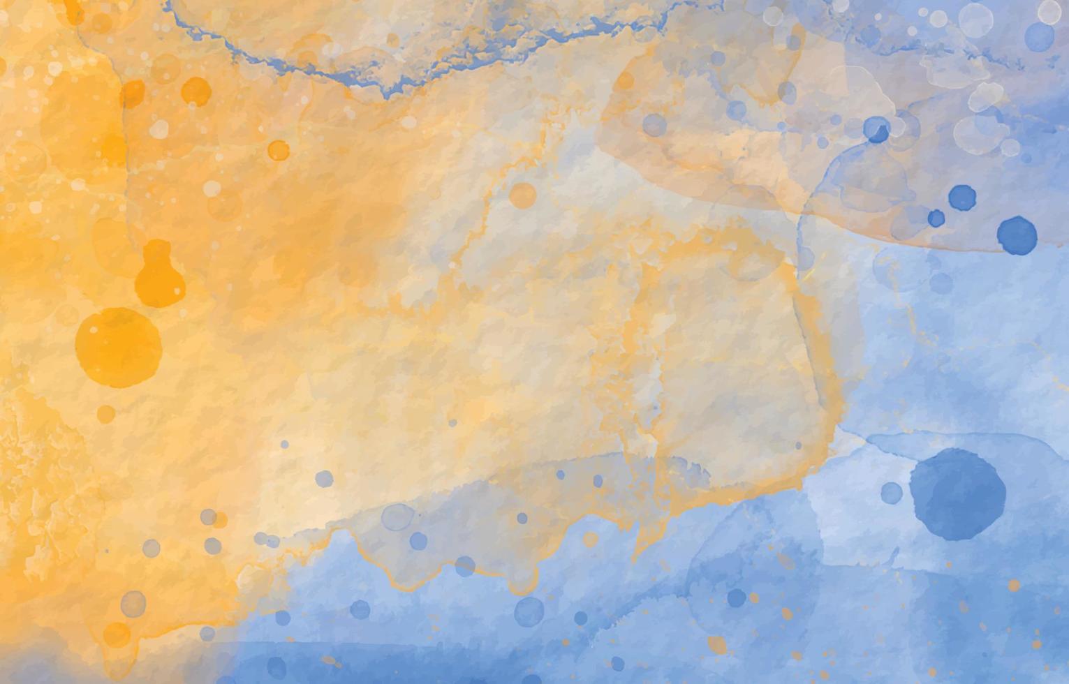 blå orange vattenfärg textur bakgrund vektor