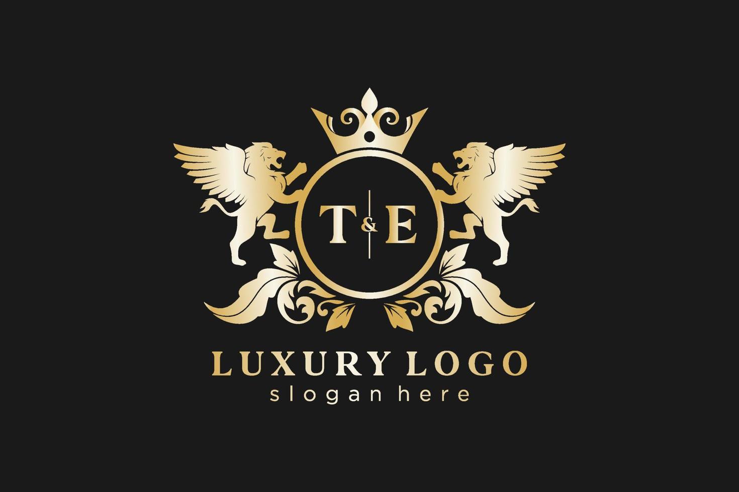 Anfangsbuchstabe Lion Royal Luxury Logo Vorlage in Vektorgrafiken für Restaurant, Lizenzgebühren, Boutique, Café, Hotel, heraldisch, Schmuck, Mode und andere Vektorillustrationen. vektor