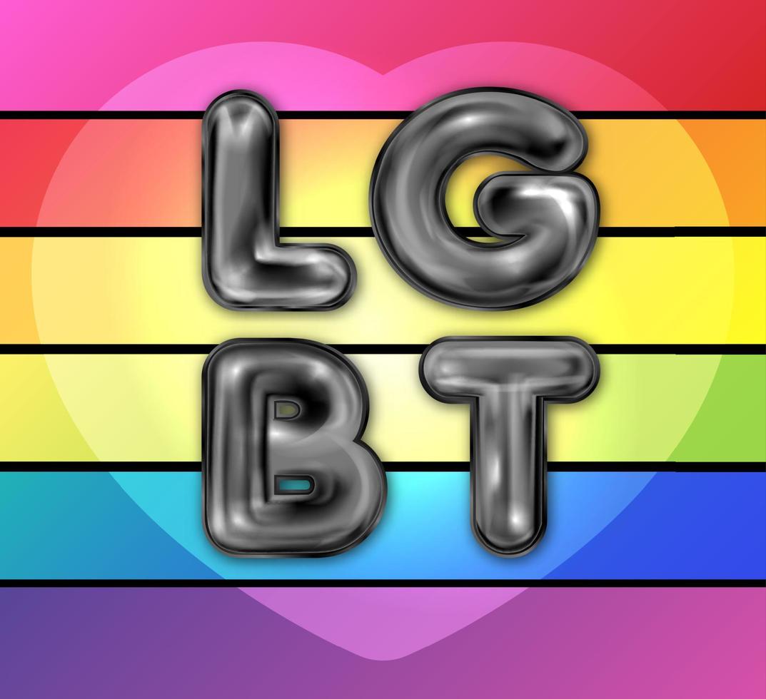 lgbt das regenbogenbanner vektor