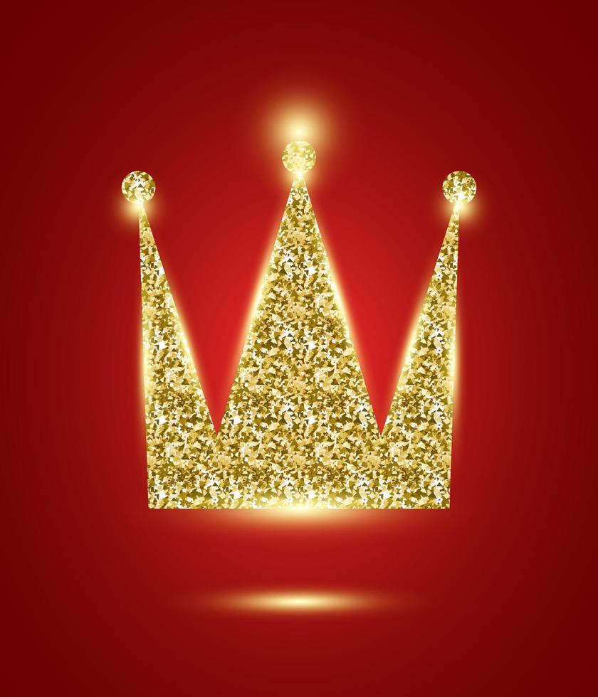 glitter eleganta kunglig krona vektor