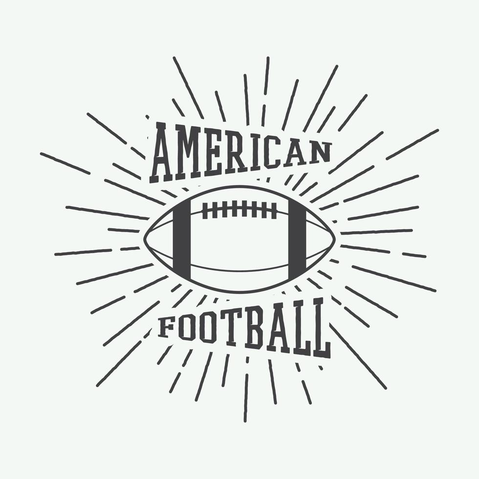 Vintage-Rugby- und American-Football-Etiketten, Embleme und Logos. Vektor-Illustration vektor