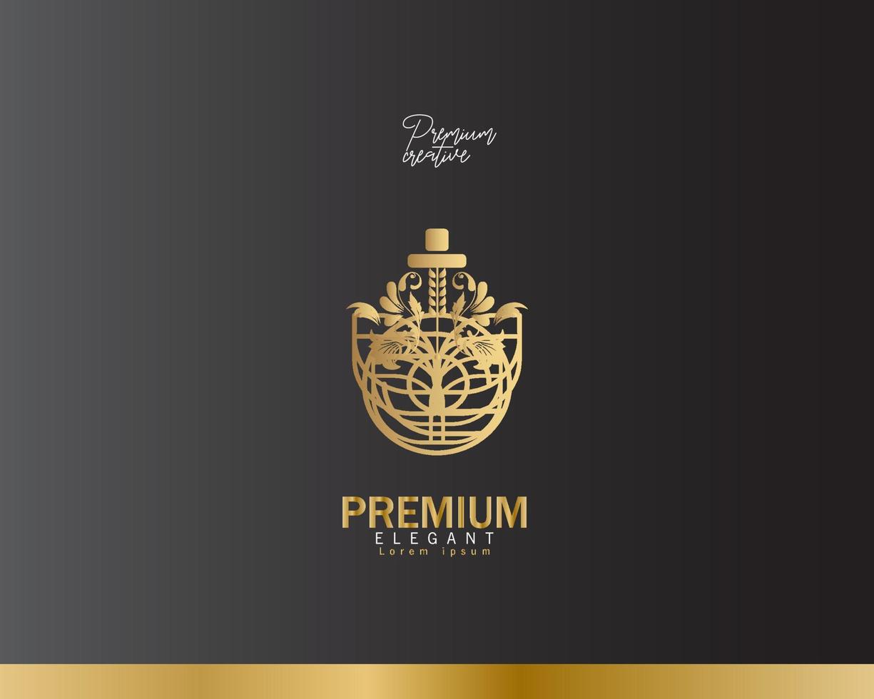 Luxus-Parfüm-Logo-Design-Vorlage vektor