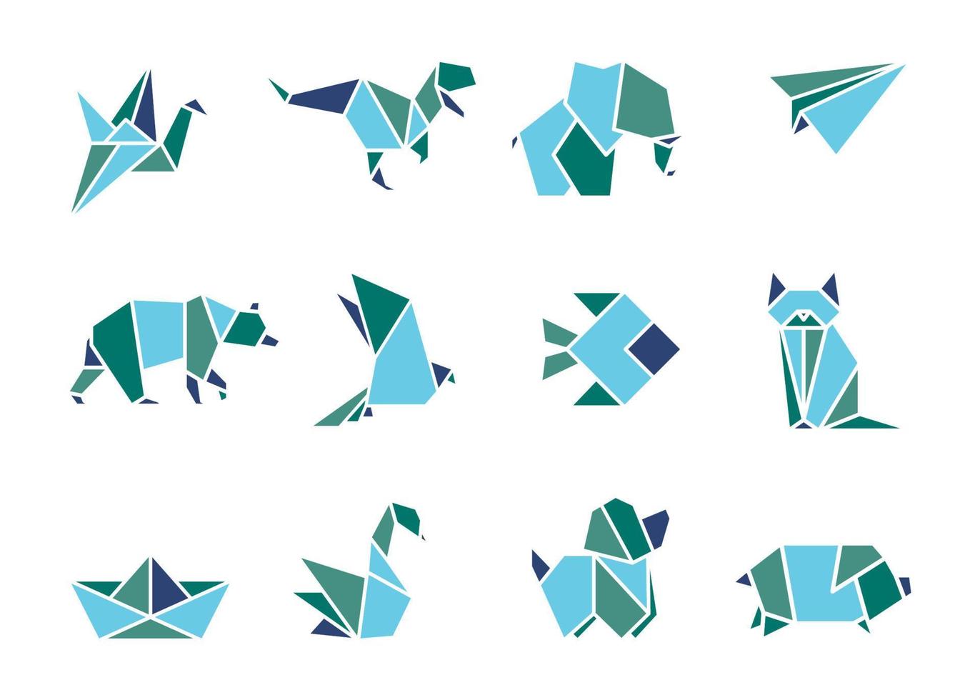 origami djur vektor