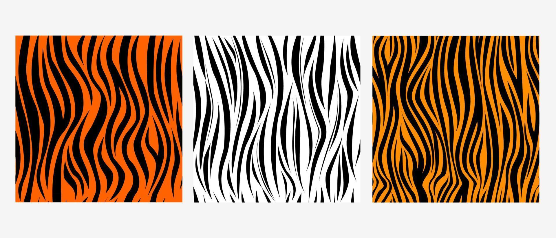 hautgestreiftes nahtloses Muster. das konzept des stils von zebra, reptil. abstrakte Wellenstreifen auf braunem und weißem Hintergrund, trendiges Textildesign. vektor