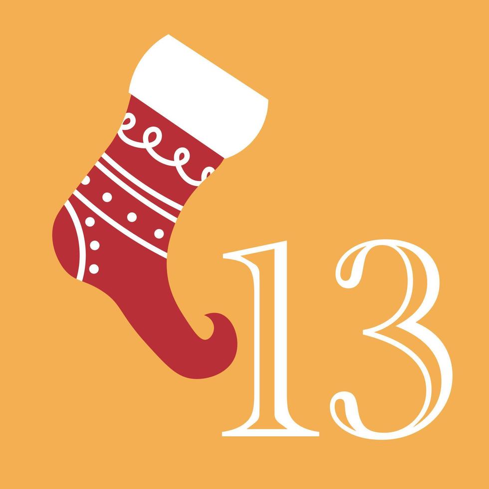 jul första advent kalender vektor illustration