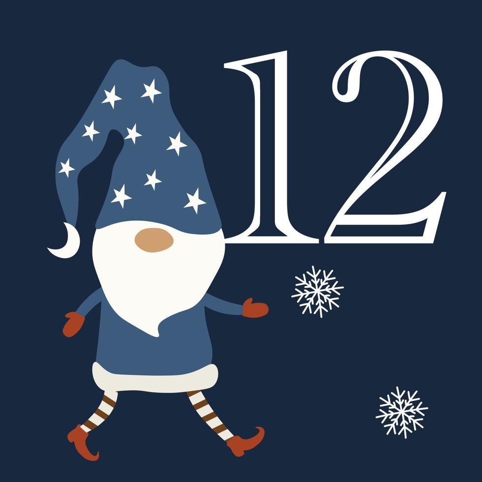 jul första advent kalender vektor illustration