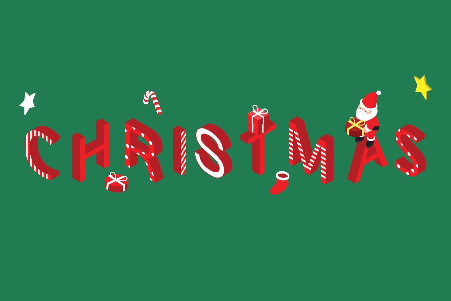isometrisk jul baner mall befordran för reklam med santa vektor
