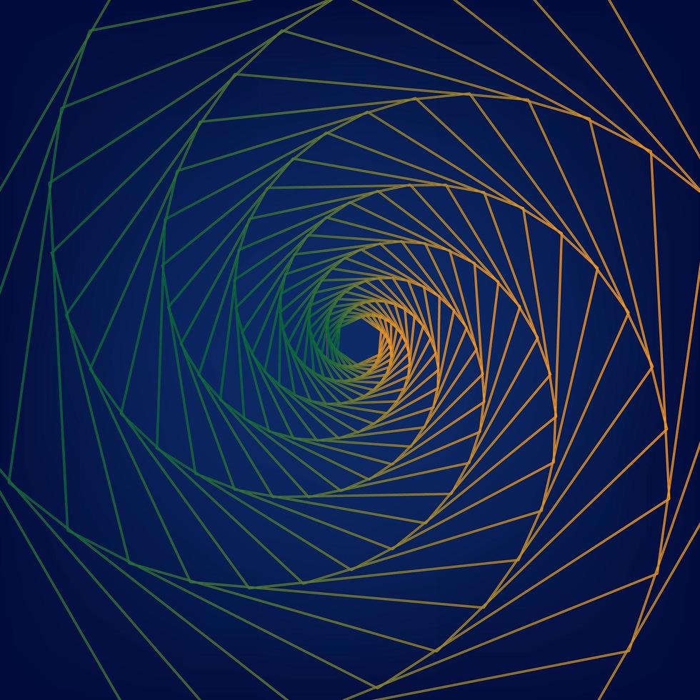 abstrakt grün orange Farbverlauf radial auf blau vektor