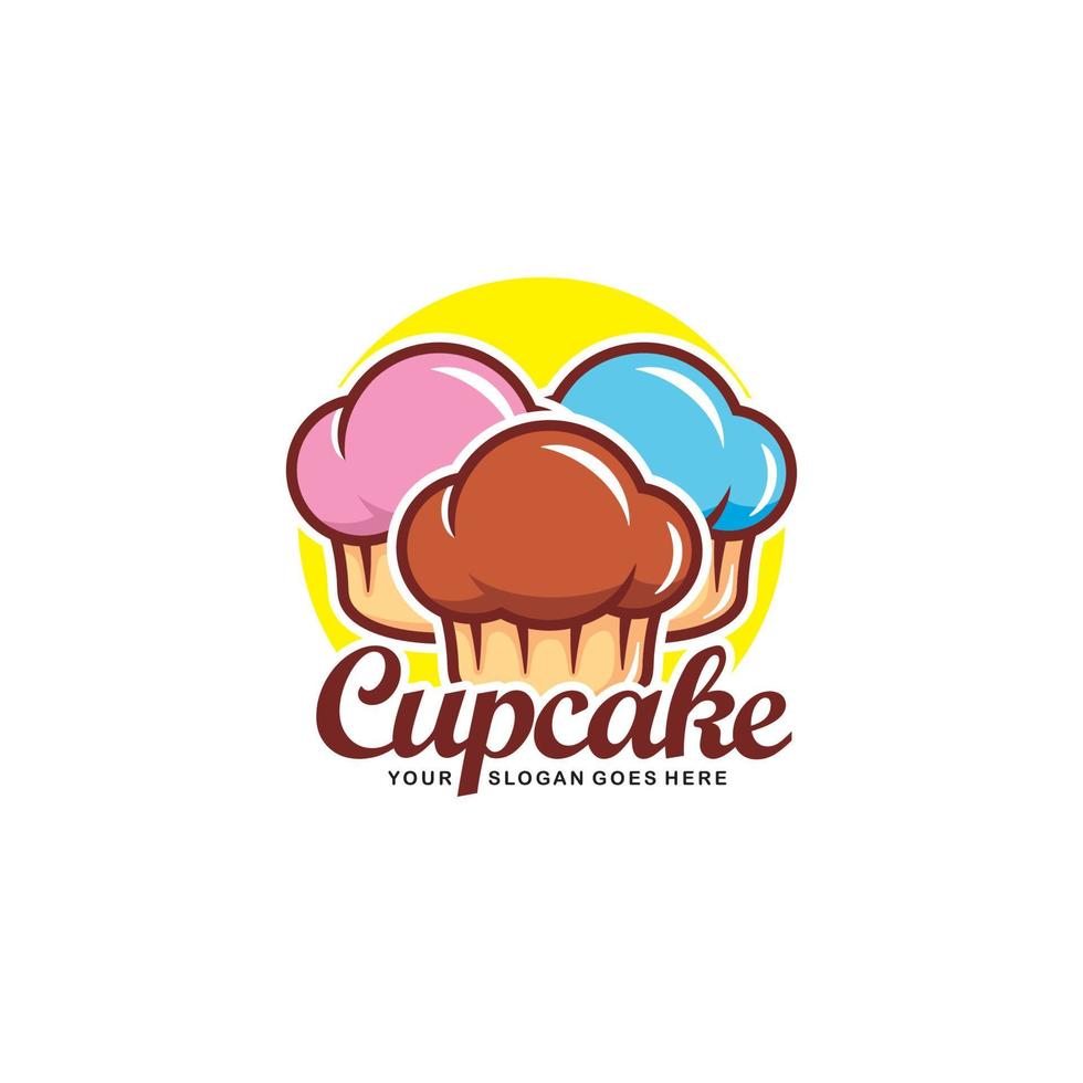 muffin logotyp design vektor