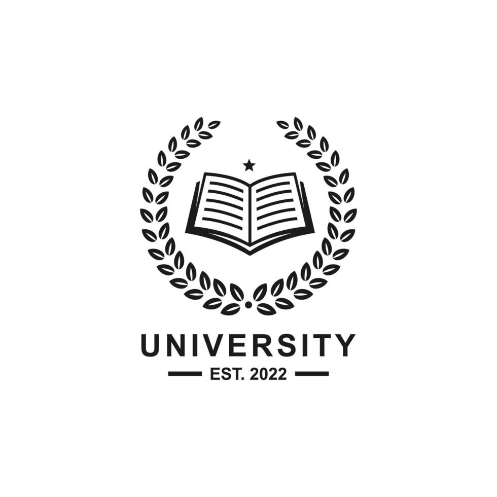skola emblem logotyp design vektor illustration. utbildning logotyp. universitet logotyp