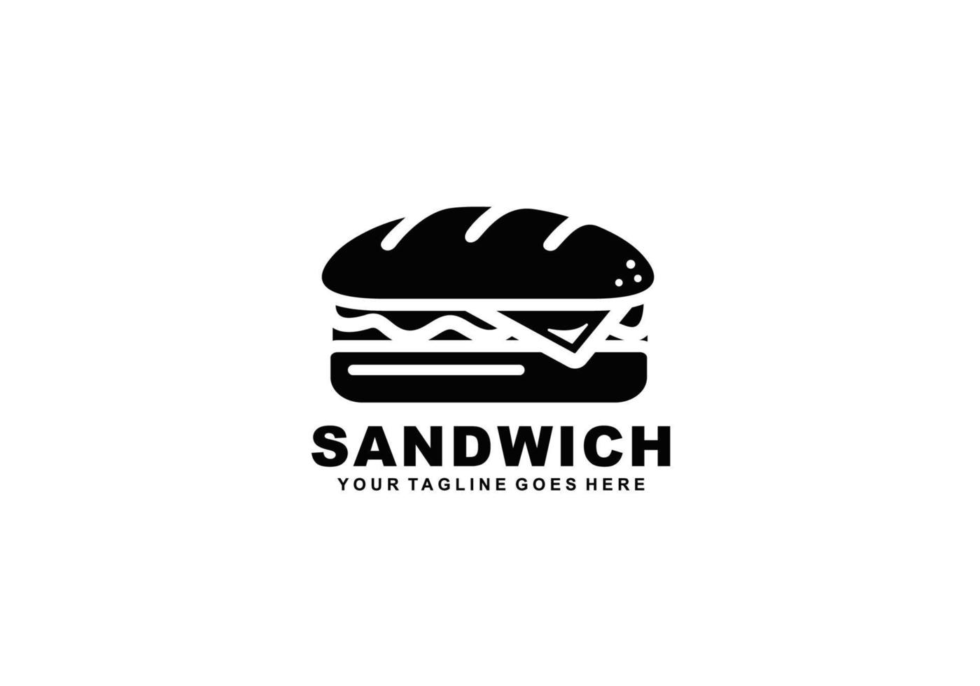 Sandwich-Logo-Design-Vektor vektor