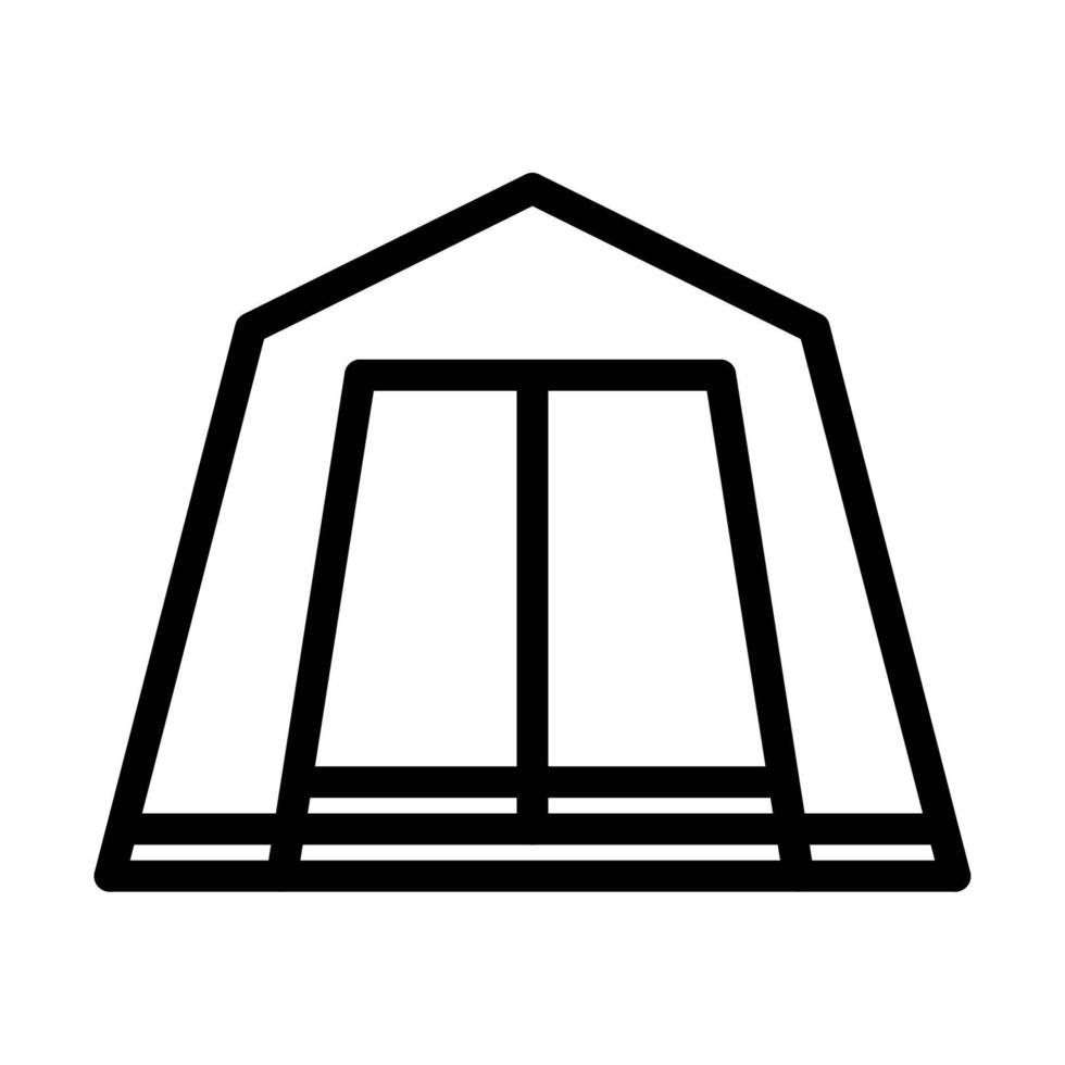 Zelte-Symbol. Campingzelt und Plane. Vektor-Illustration im Linienstil-Symbol. vektor