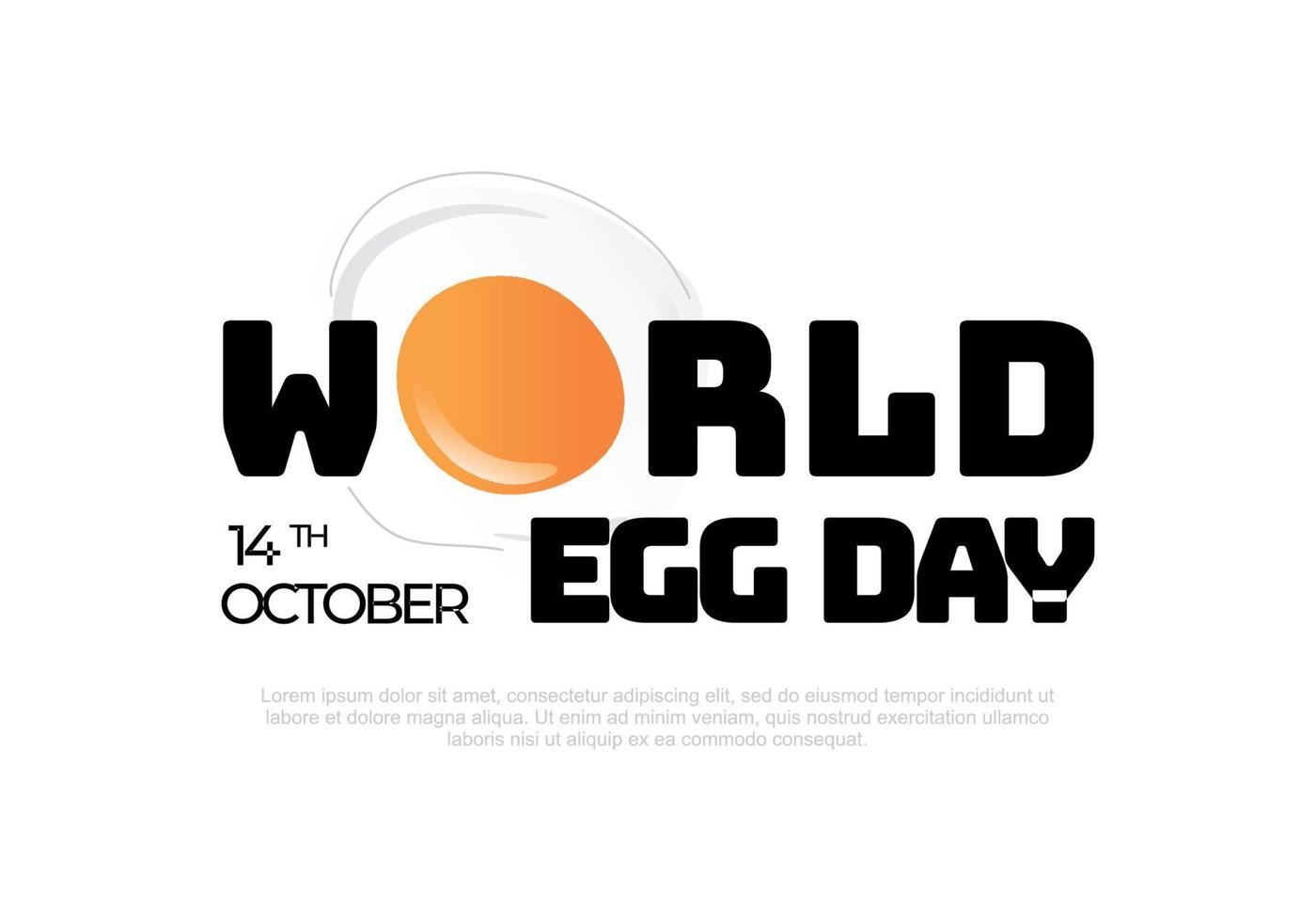 värld ägg dag bakgrund baner affisch med stor ägg. vektor