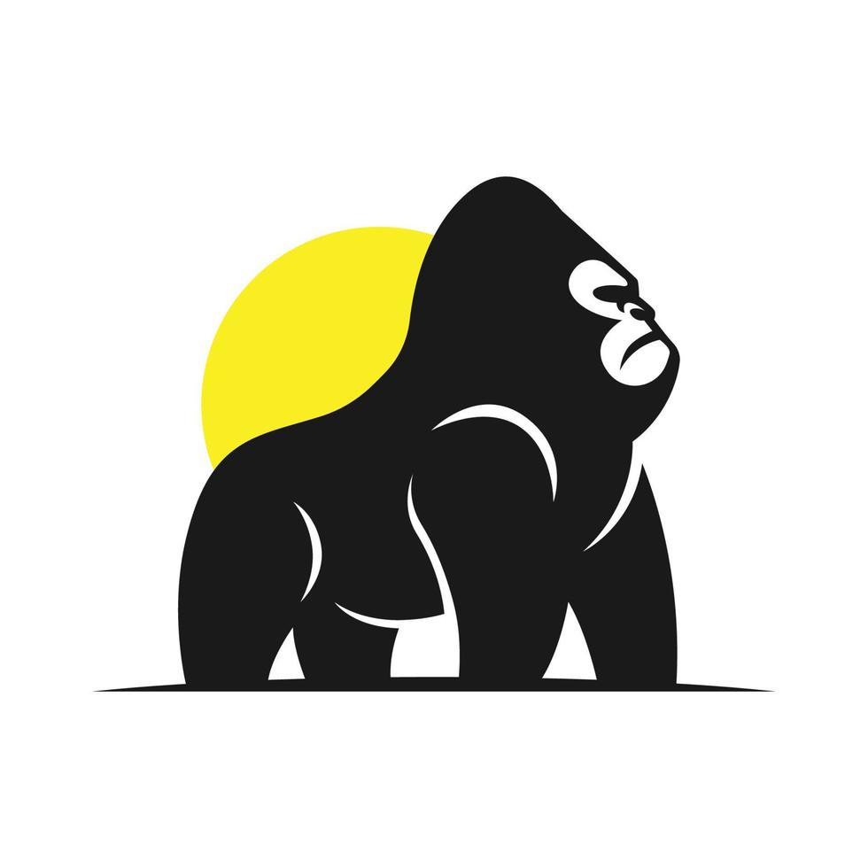 logotyp ikon gorilla vektor illustration