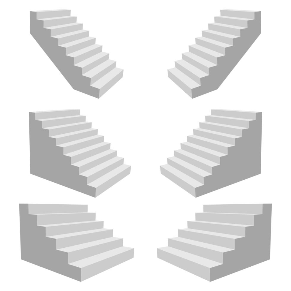 Treppe isoliert auf weißem Hintergrund vektor