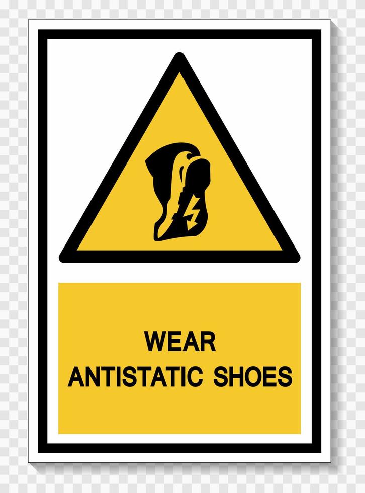 Tragen Sie antistatische Schuhe Symbolzeichen isolieren auf weißem Hintergrund, Vektorillustration eps.10 vektor
